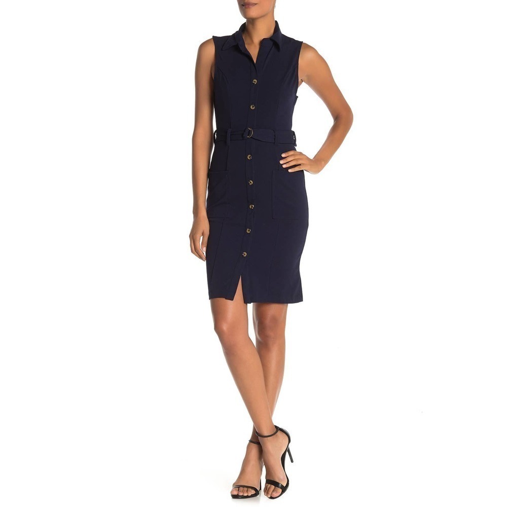 Max + Ash Button Down Shirt Dress M